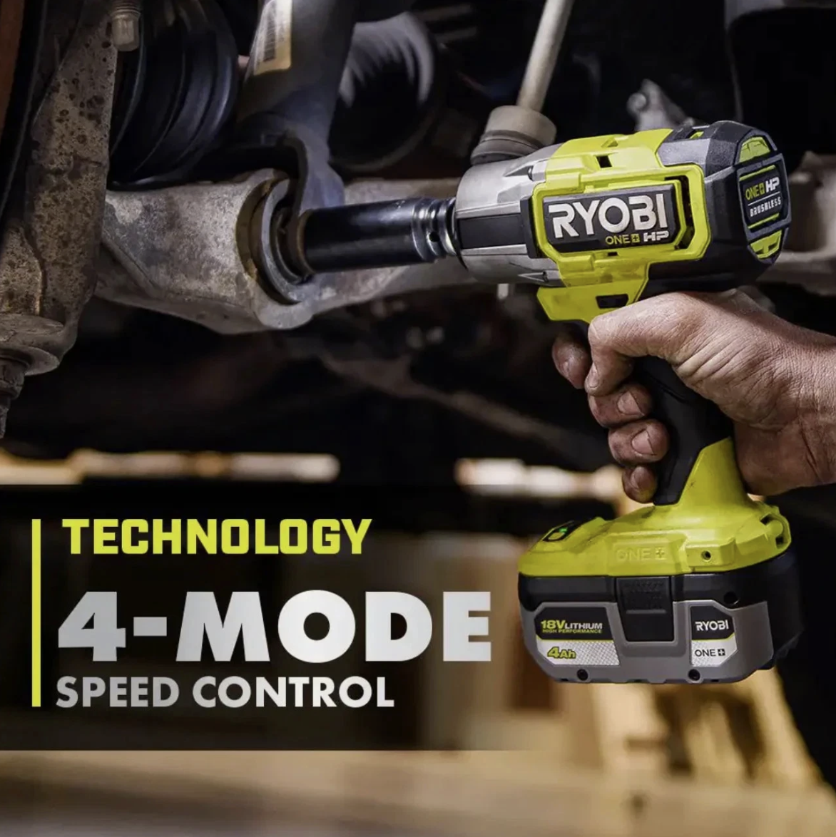 Ryobi P262 18V ONE+ HP Brushless 4-Mode 1/2" Impact Wrench Tool Body Only