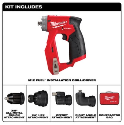 Milwaukee 2505-20 M12 12V Fuel 4-in-1 Installation Drill/Driver Cordless